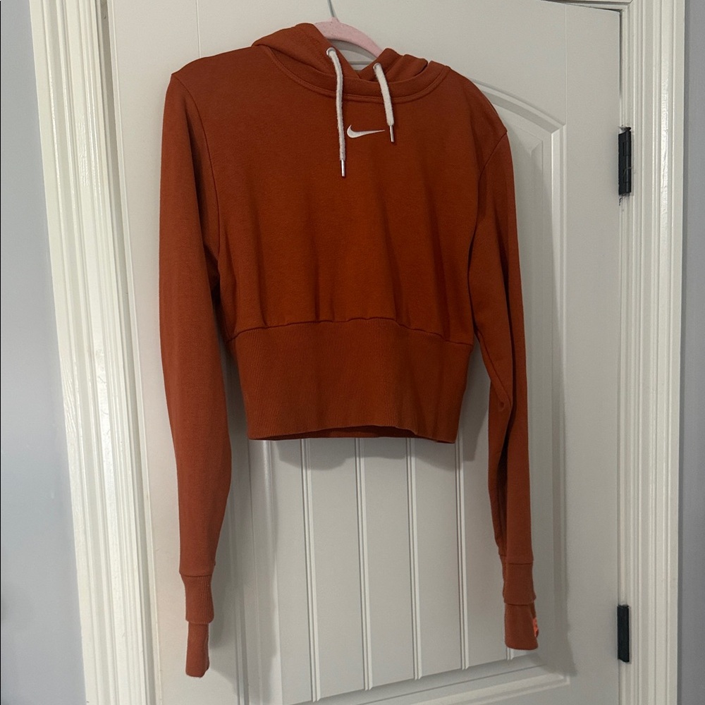 Nike Women's Burnt Orange Cropped Hoodie